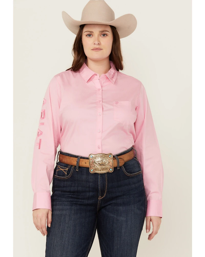 Ariat Women's Team Kirby Long Sleeve Button-Down Stretch Western Shirt - Plus