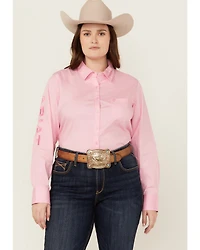 Ariat Women's Team Kirby Long Sleeve Button-Down Stretch Western Shirt - Plus