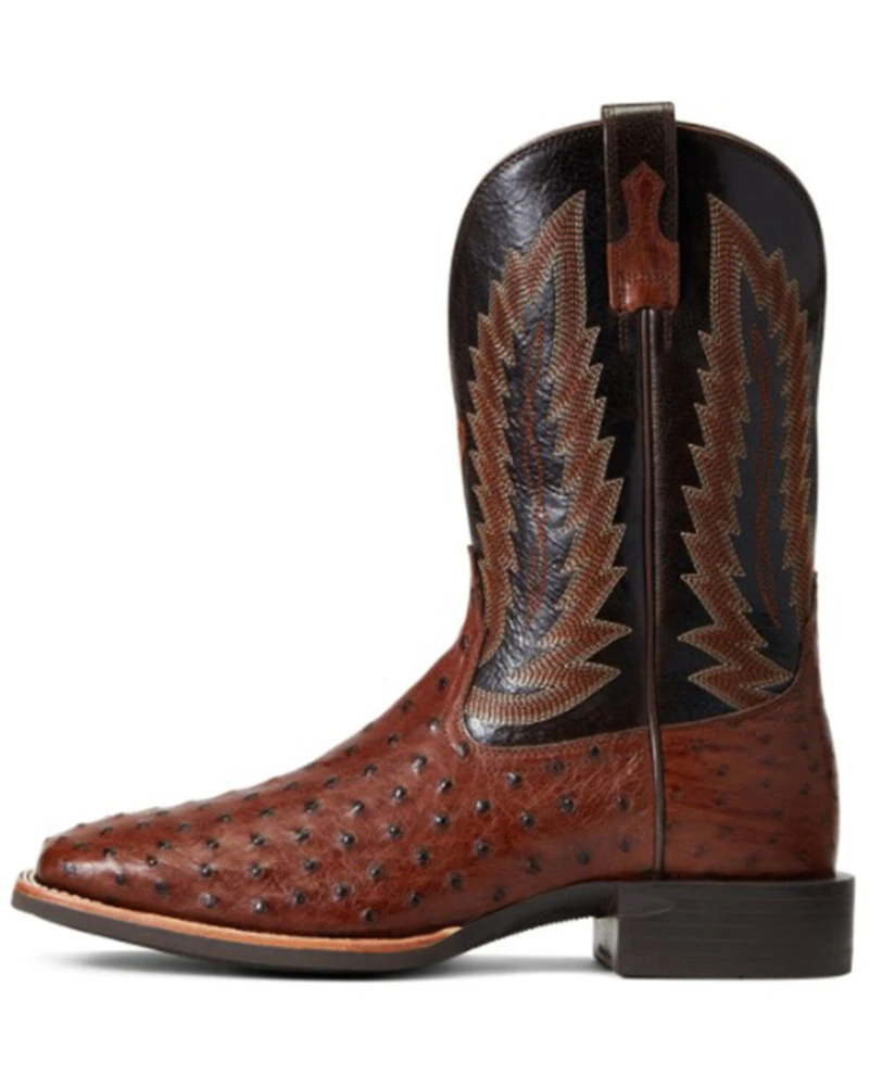 Ariat Men's Full Quill Ostrich Quantum Primo Western Boot - Broad Square Toe