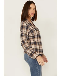 Cleo + Wolf Women's Plaid Print Blouse
