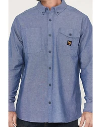 Hawx Men's Chambray Sun Protection Long Sleeve Button-Down Western Shirt