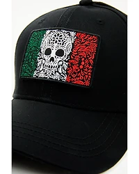 Moonshine Spirit Men's Sugar Skull Mexican Flag Baseball Cap