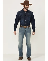 Cinch Men's Ian Medium Wash Slim Bootcut Rigid Denim Jeans