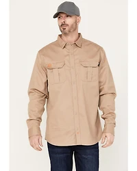 Hawx Men's FR Solid Long Sleeve Button Down Woven Work Shirt - Big & Tall