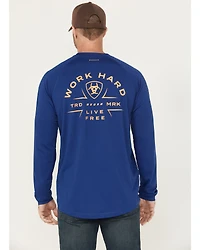 Ariat Men's Rebar Heat Fighter Work Hard Long Sleeve Pocket Shirt