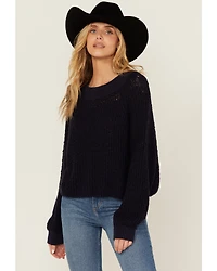 Cleo + Wolf Women's Celine Open Weave Cropped Sweater