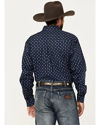 Cinch Men's Geo Print Long Sleeve Button-Down Western Shirt