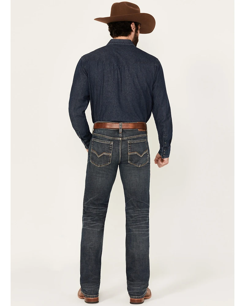 Moonshine Spirit Men's Pantera Wash Decker Slim Straight Stretch Denim Jeans
