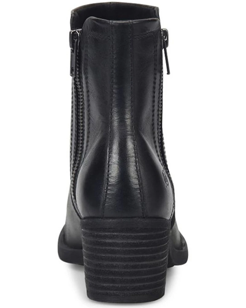 Born Women's Rigby Double Zipper Booties - Round Toe
