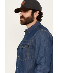 Hawx Men's Core Long Sleeve Snap Denim Work Shirt