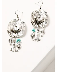 Shyanne Women's Statement Cowgirl Hat Charm Earrings