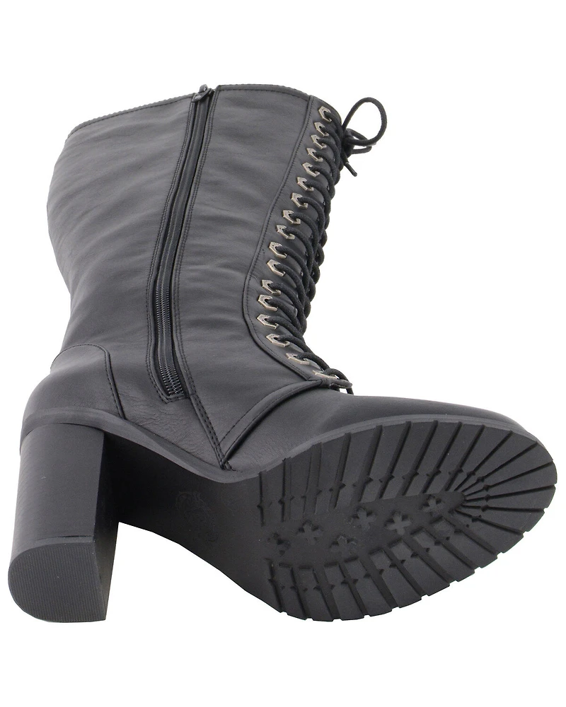 Milwaukee Leather Women's Lace To Toe Boots - Round