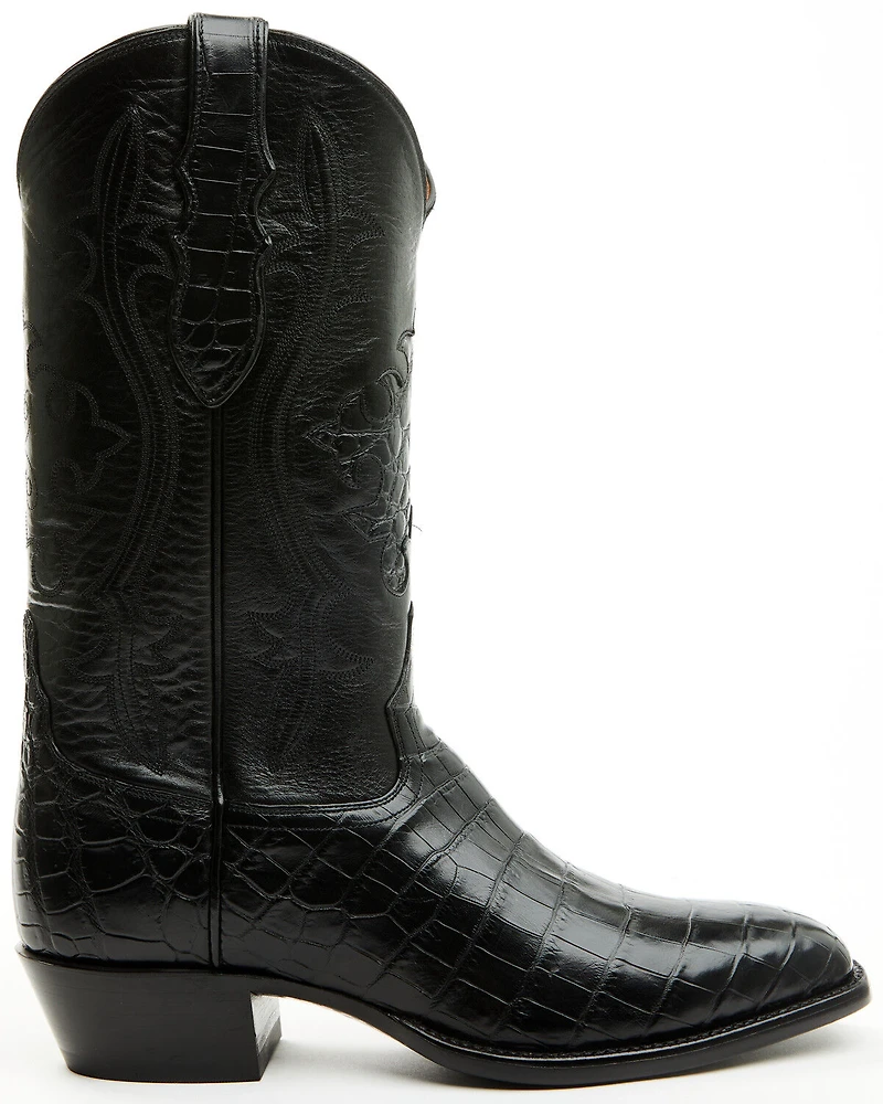 Tony Lama Men's Nile Lightwood Exotic Caiman Western Boots - Square Toe