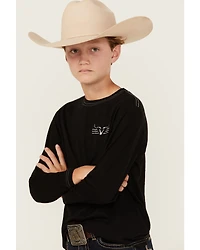 Cowboy Hardware Boys' Triple Barb Ghost Long Sleeve Graphic T-Shirt