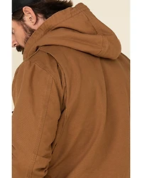 Carhartt Men's Washed Duck Sherpa Lined Hooded Work Jacket - Big & Tall