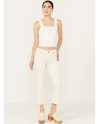 Mia and Moss Women's Antique Mid Rise Kick Flare Stretch Jeans