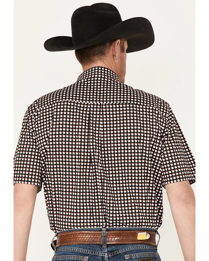 RANK 45® Men's Bruiser Geo Print Button-Down Western Shirt