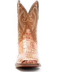 Dan Post Men's Tan Caiman Belly Western Boots - Broad Square Toe