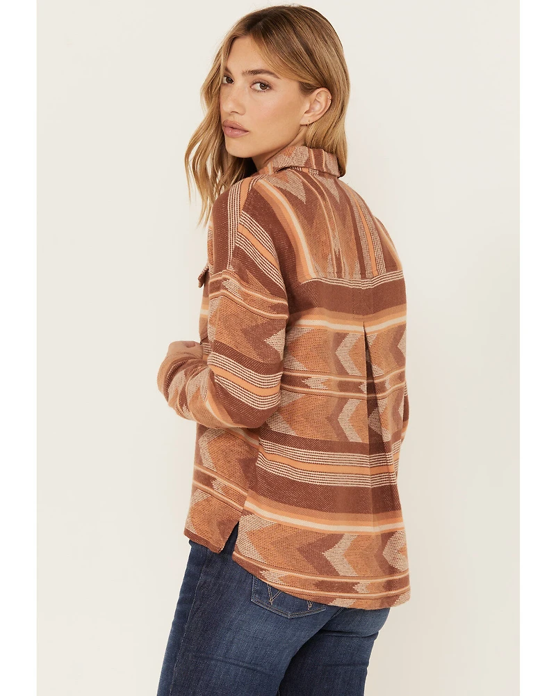 Rock & Roll Denim Women's Southwestern Print Button-Down Shacket