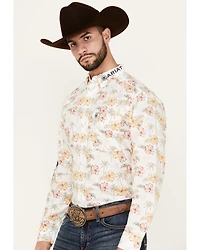 Ariat Men's Team Charlie Floral Print Logo Long Sleeve Button-Down Western Shirt - Tall