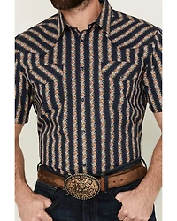 Gibson Men's Belmont Striped Short Sleeve Snap Western Shirt