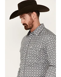 Panhandle Men's Select Medallion Print Long Sleeve Snap Western Shirt