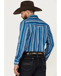Ely Walker Men's Serape Striped Long Sleeve Pearl Snap Western Shirt