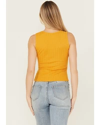 Shyanne Women's Pointelle Rib Knit Tank Top