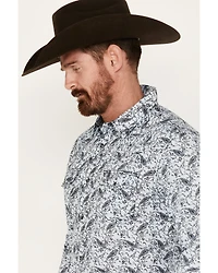 Cody James Men's Casa Blanca Paisley Print Long Sleeve Snap Western Shirt