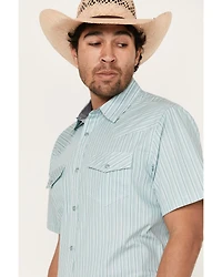Cody James Men's Agua Dulce Striped Short Sleeve Snap Western Shirt