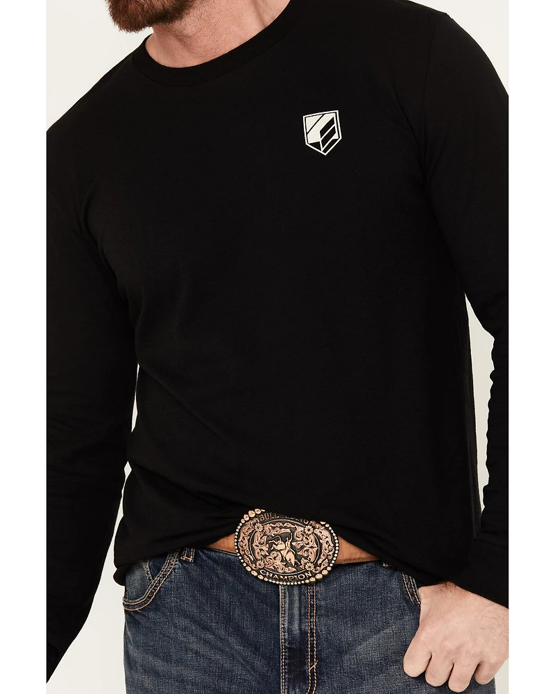 RANK 45® Men's Bedford American Flag Long Sleeve Graphic T-Shirt