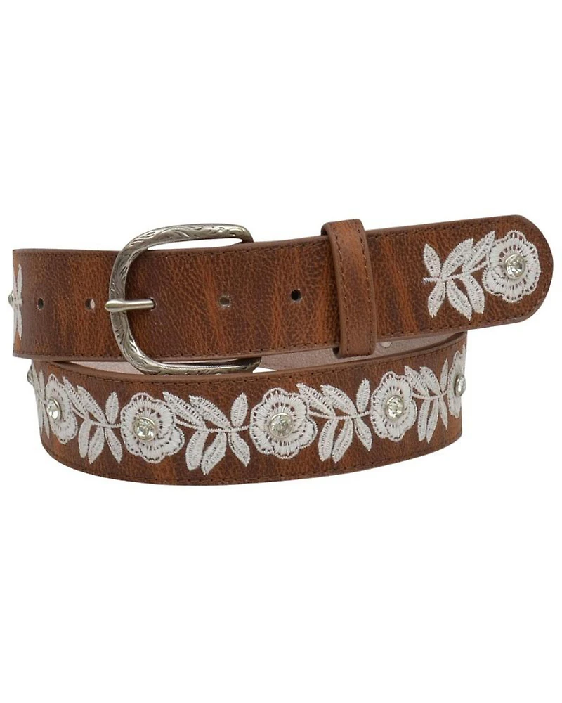 Shyanne Women's White Floral Embroidered Belt