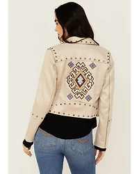 Idyllwind Women's Yorkshire Studded And Embroidered Moto Jacket
