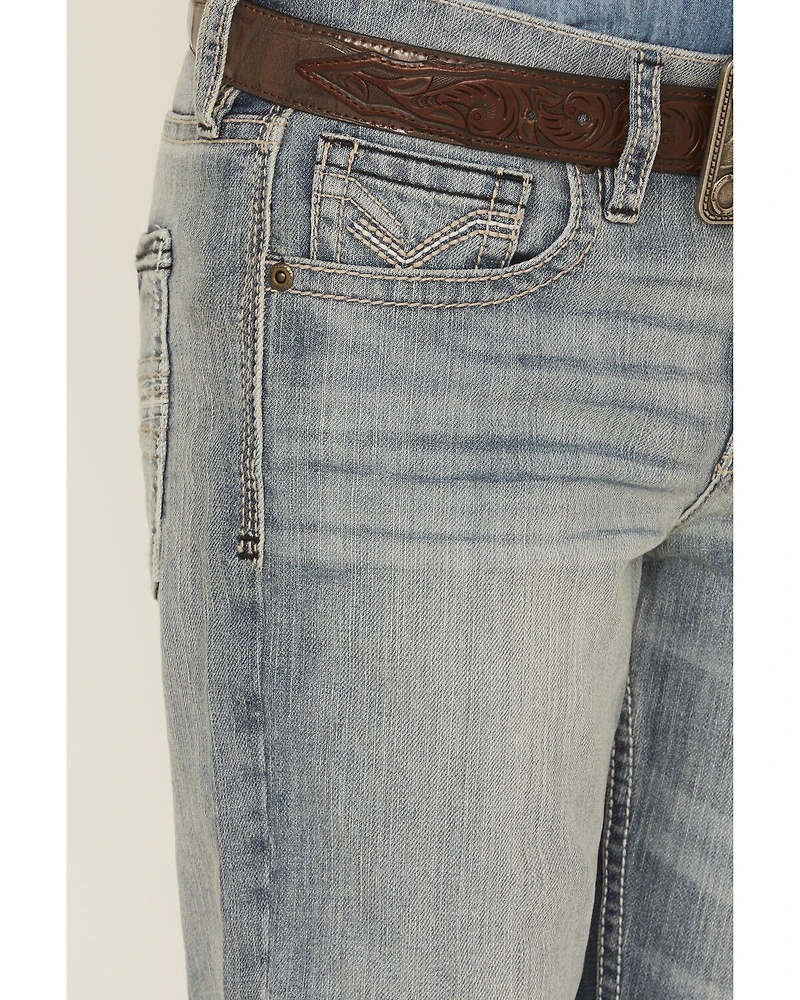 Cody James Boys' Medium Wash Buckskin Slim Bootcut Stretch Denim Jeans