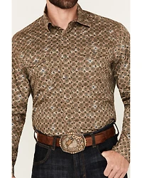 Wrangler Retro Men's Medallion Print Long Sleeve Snap Western Shirt