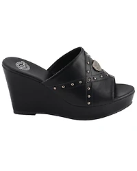 Milwaukee Leather Women's Crossover Open Toe Wedge Sandals