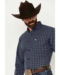 Ariat Men's Prestcot Windowpane Plaid Print Long Sleeve Performance Shirt