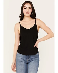 Shyanne Women's Crochet Lace Faux Suede Cami Top