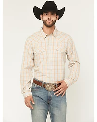 Cody James Men's Tanhue Plaid Print Long Sleeve Snap Western Shirt