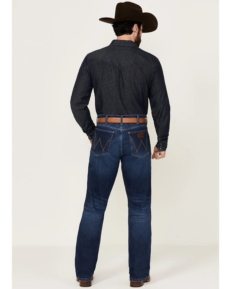 Wrangler Retro Men's Troxler Dark Wash Relaxed Bootcut Stretch Denim Jeans - Tall