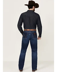 Wrangler Retro Men's Troxler Dark Wash Relaxed Bootcut Stretch Denim Jeans - Tall