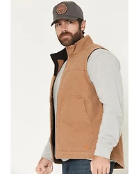 Hawx Men's Fleece Lined Solid Duck Canvas Vest