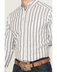 Ariat Men's Cohen Pro Series Striped Print Long Sleeve Button-Down Stretch Western Shirt
