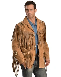 Scully Men's Hand Laced Bead Trim Coat