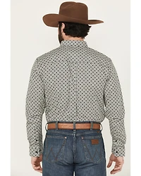 RANK 45® Men's Rockies Ridge Geo Print Long Sleeve Button-Down Stretch Western Shirt