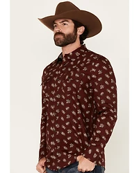 Moonshine Spirit Men's Nightmare Paisley Print Long Sleeve Snap Western Shirt