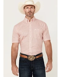 Wrangler Men's Classic Medallion Print Short Sleeve Button-Down Western Shirt