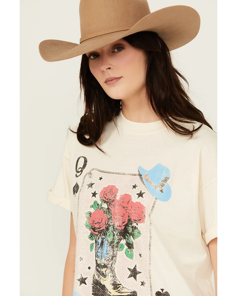 Girl Dangerous Women's Western Card Short Sleeve Tee