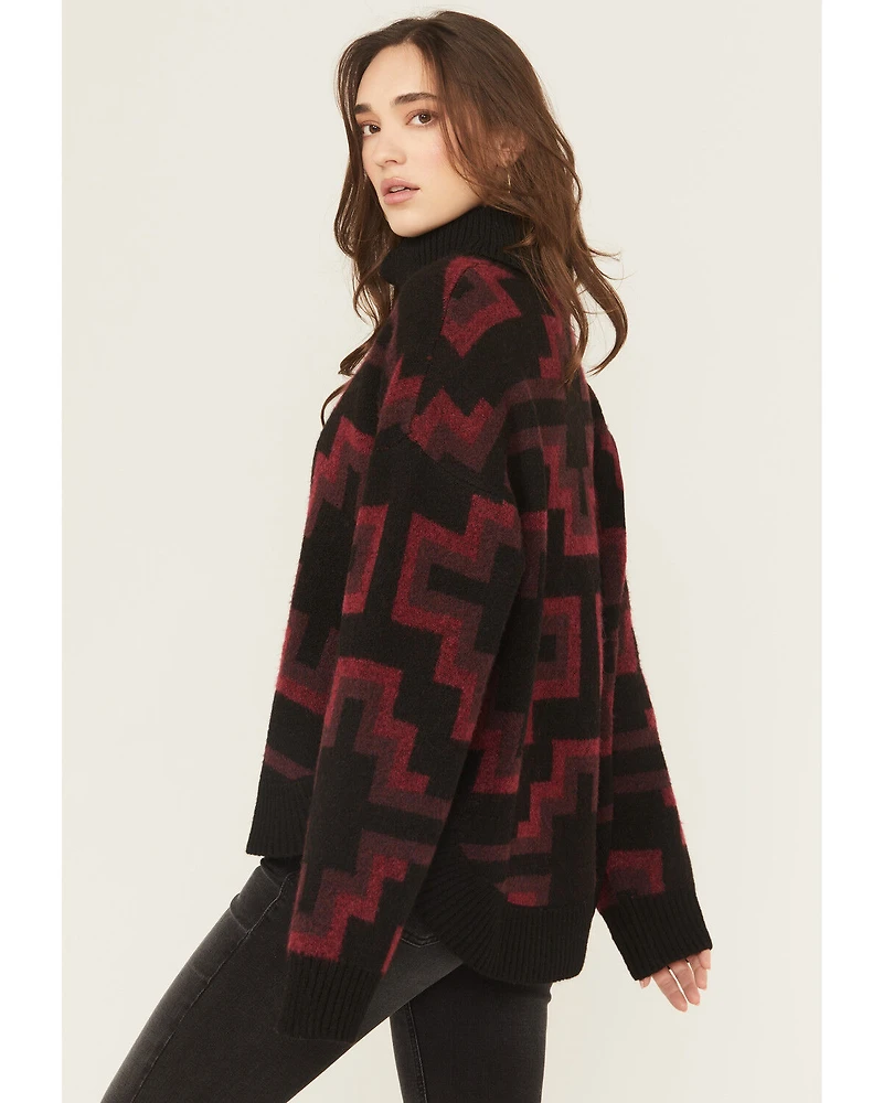 Ariat Women's Southwestern Print Turtleneck Sweater