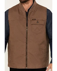 Wrangler Men's Harvest Quilted Lined Zipper Vest